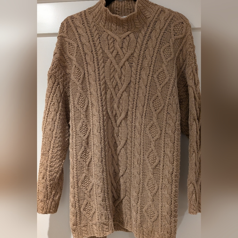 Vintage Gorgeous Hand Knit Sweater The Limited In Tan